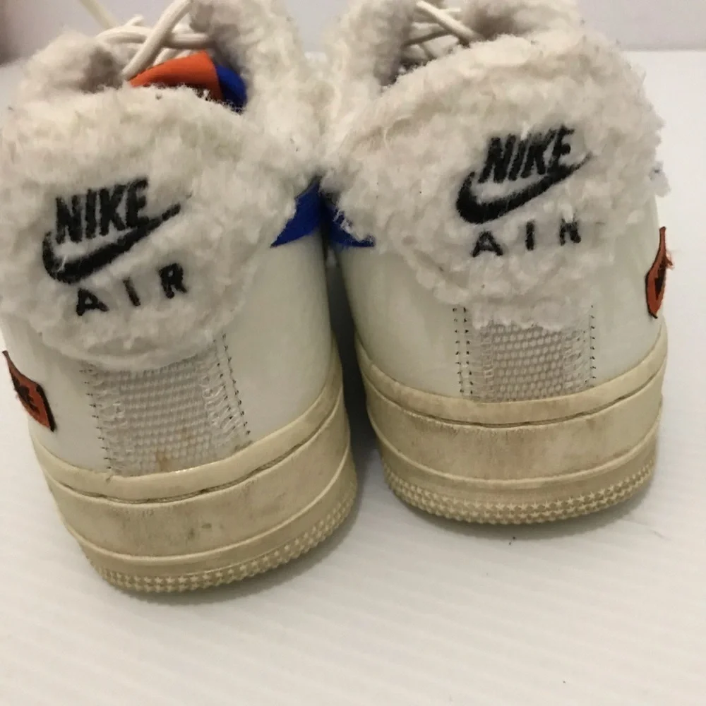 Nike Air Force 1 '07 'Sherpa Fleece' White Blue Kid Size 6